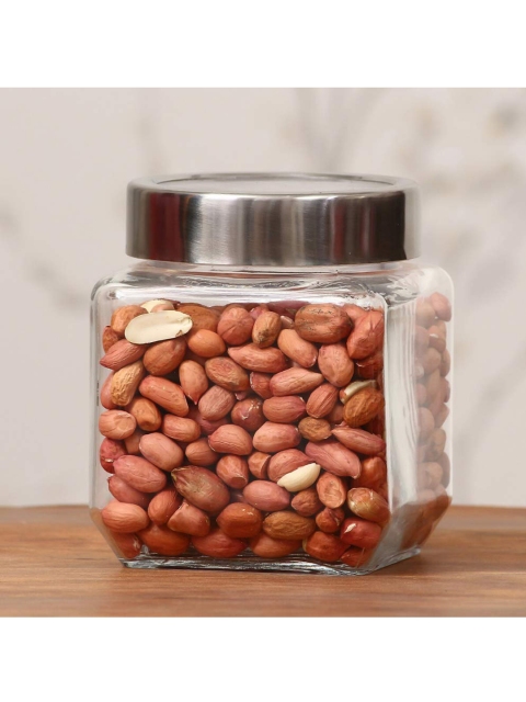 

Femora Set Of 2 Transparent Glass Jar Food Container