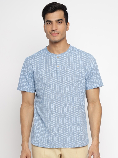 

Fabindia Men Blue Slim Fit Striped Cotton Casual Shirt