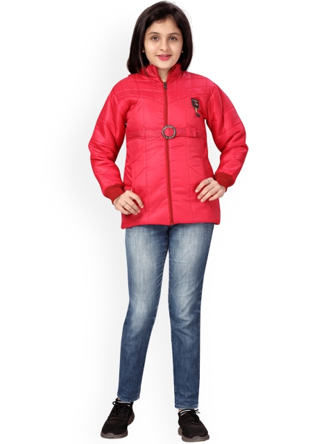 

Aarika Girls Pink Bomber Jacket