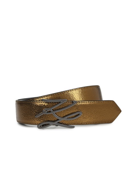 

LAGERFELD Women Gold-Toned Leather Belt