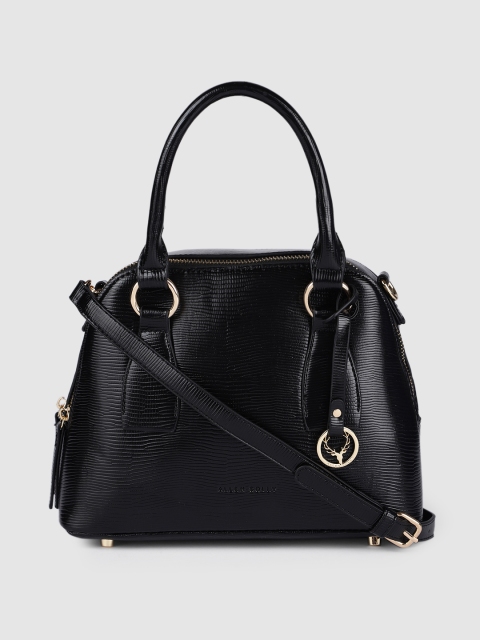 

Allen Solly Black Textured PU Structured Handheld Bag