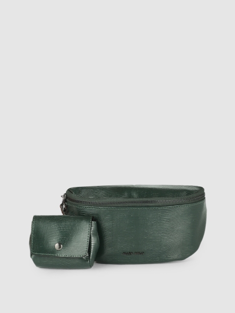 

Allen Solly Teal Textured PU Structured Sling Bag