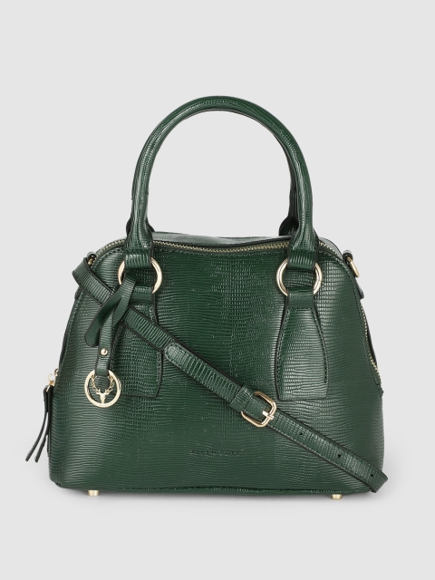 

Allen Solly Teal PU Structured Handheld Bag