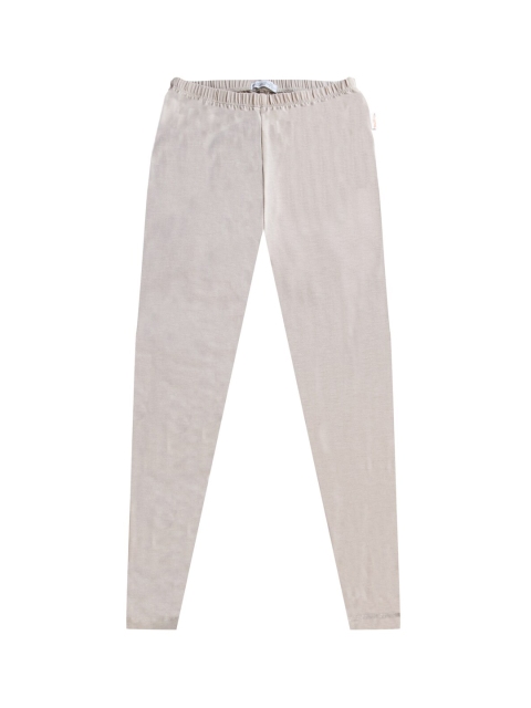 

milou Girls Beige Solid Pure Cotton Ankle Length Leggings