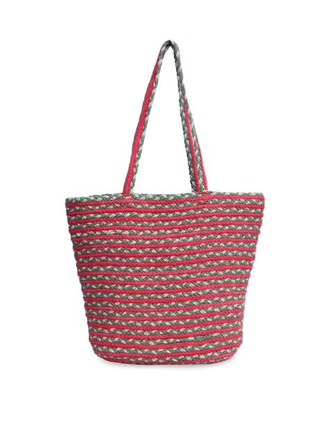 

FABBHUE Multicoloured Geometric Textured Structured Sustainable Tote Bag, Multi