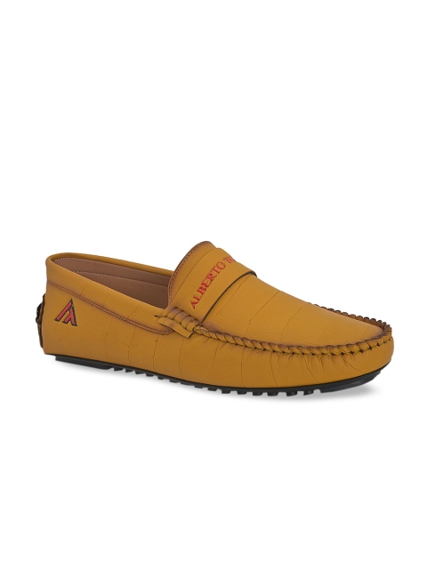 

Alberto Torresi Men Yellow Solid Driving Shoes