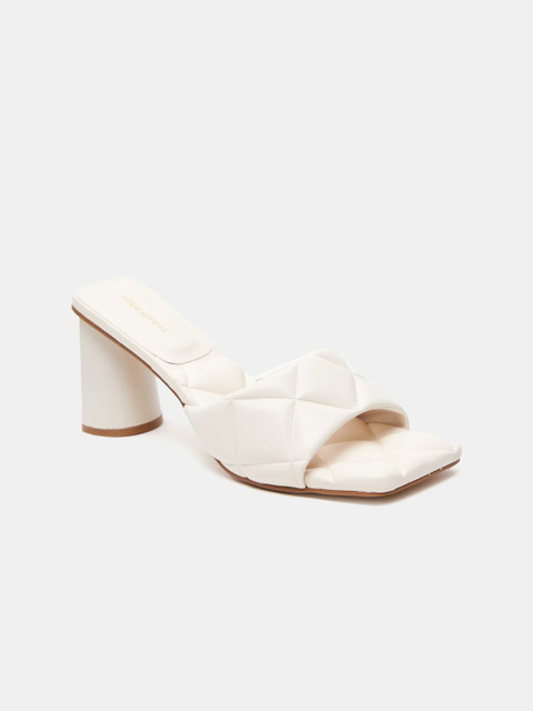 

shoexpress Pink PU Block Mules
