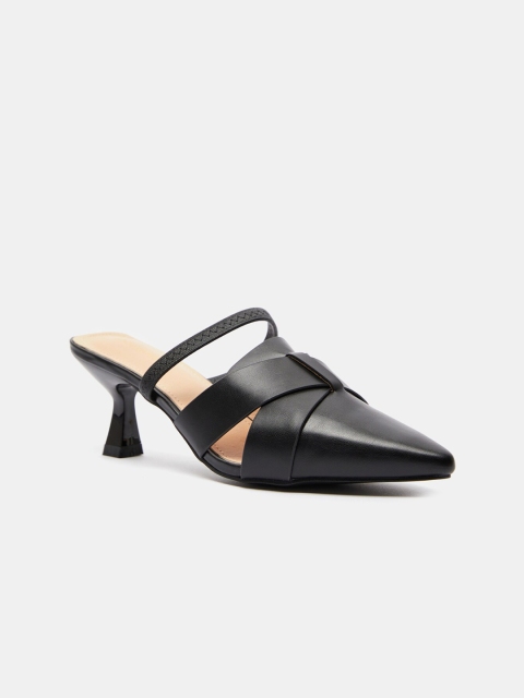 

shoexpress Black PU Kitten Pumps