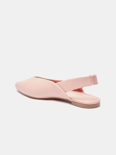 

shoexpress Women Pink Pointed Toe Slip-On Mules
