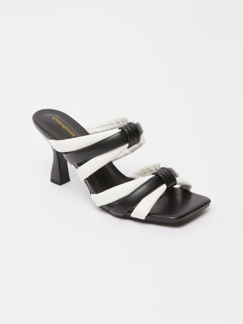 

shoexpress Women Black Colourblocked PU Block Sandals