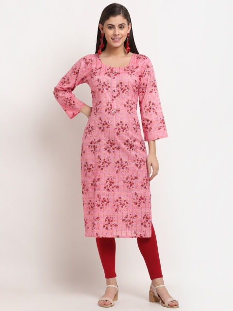 

Jinfo Women Pink Kurtis