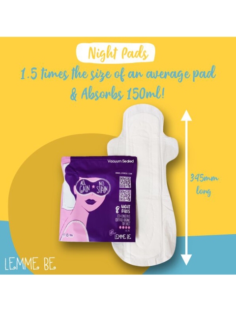 

LEMME BE Women Combo of 30 Day and 24 Night Pads, White