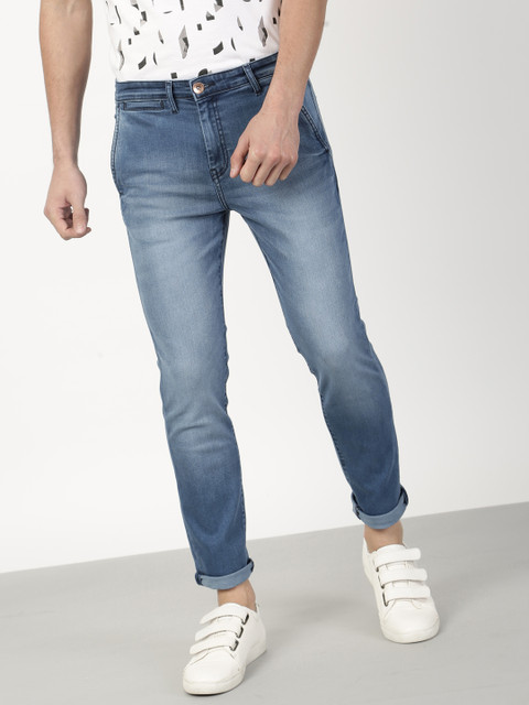 

ether Men Blue Skinny Fit Mid-Rise Clean Look Stretchable Jeans