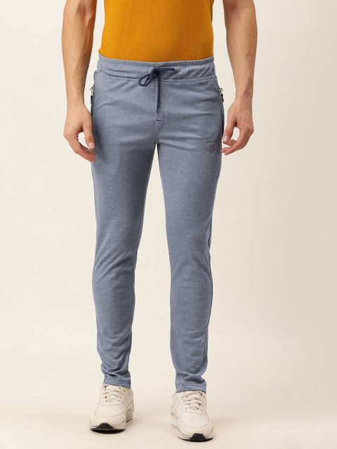 

Sports52 wear Men Blue Self-Design Slim Fit Track Pants