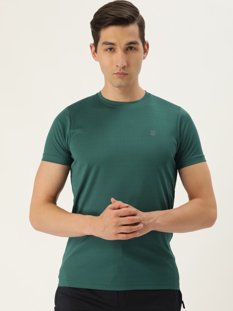 

Sports52 wear Men Teal Green Self-Design T-shirt