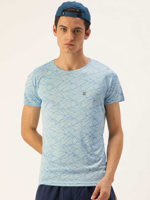 

Sports52 wear Men Blue Printed Training or Gym T-shirt