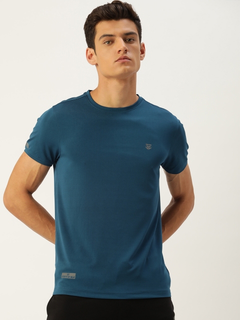 

Sports52 wear Men Blue Solid Round Neck Training or Gym T-shirt