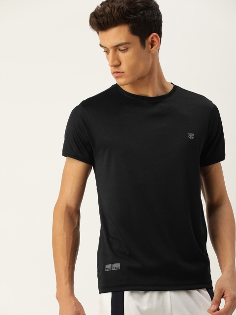 

Sports52 wear Men Black Solid Round Neck Training or Gym T-shirt