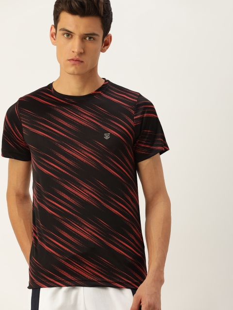 

Sports52 wear Men Multicoloured & Black Colourblocked Training or Gym T-shirt, Multi