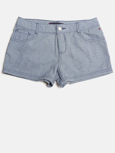 

Tommy Hilfiger Girls Blue Pinstriped Shorts