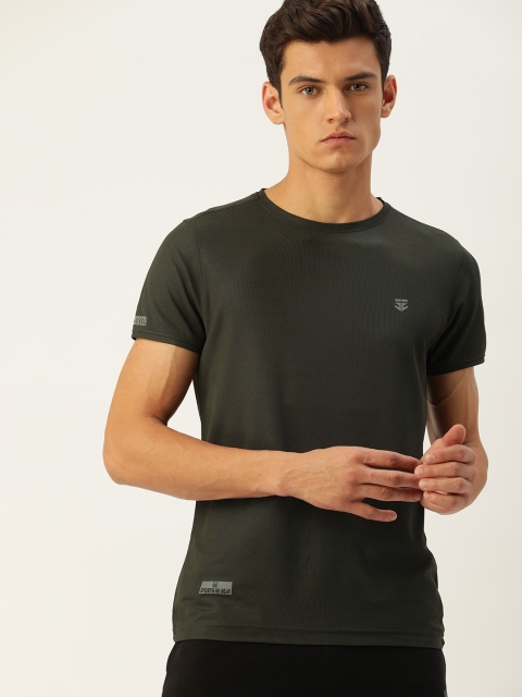 

Sports52 wear Men Olive Green Round-Neck Dry Fit Training or Gym T-shirt