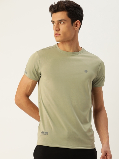 

Sports52 wear Men Green Solid Round Neck Training or Gym T-shirt