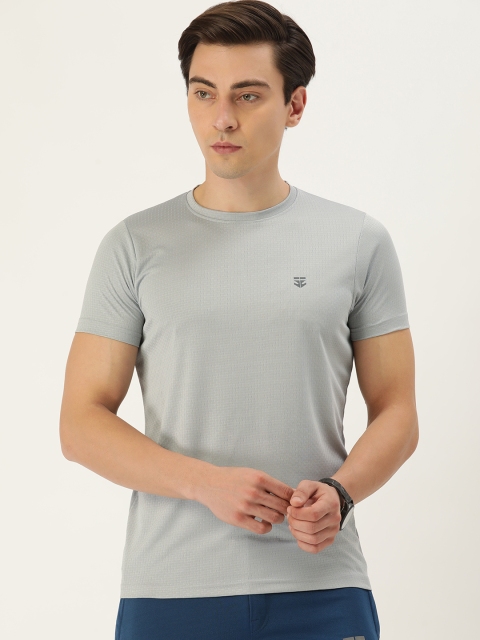 

Sports52 wear Men Grey Self-Design T-shirt