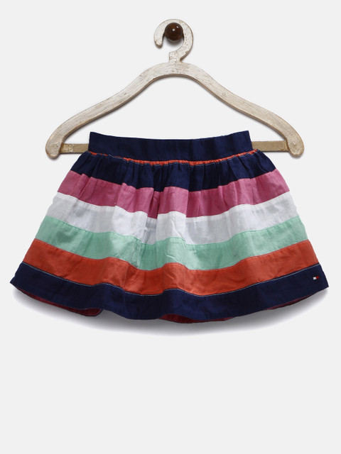 

Tommy Hilfiger Girls Multicoloured Striped A-Line Skirt, Multi