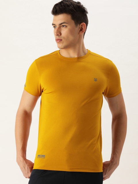 

Sports52 wear Men Mustard Yellow Printed Detail T-shirt
