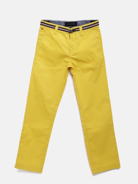

Tommy Hilfiger Boys Yellow Solid Chino Trousers