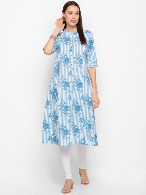 

ZOLA Women Blue Dyed Anarkali Kurta