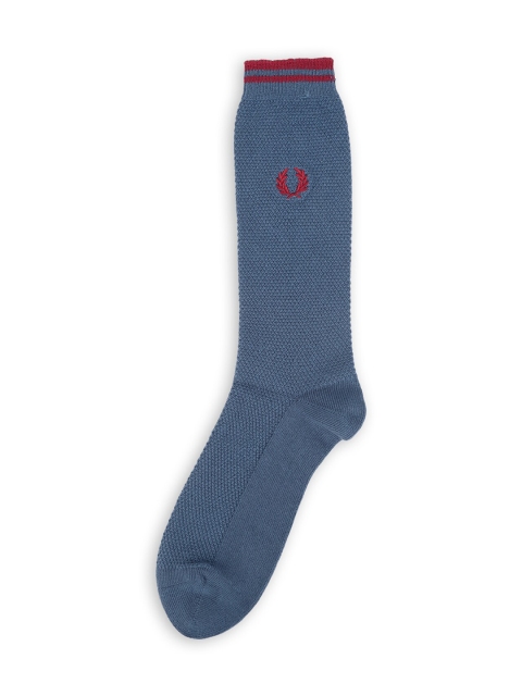 

Fred Perry Men Blue Solid Calf-Length Cotton Socks