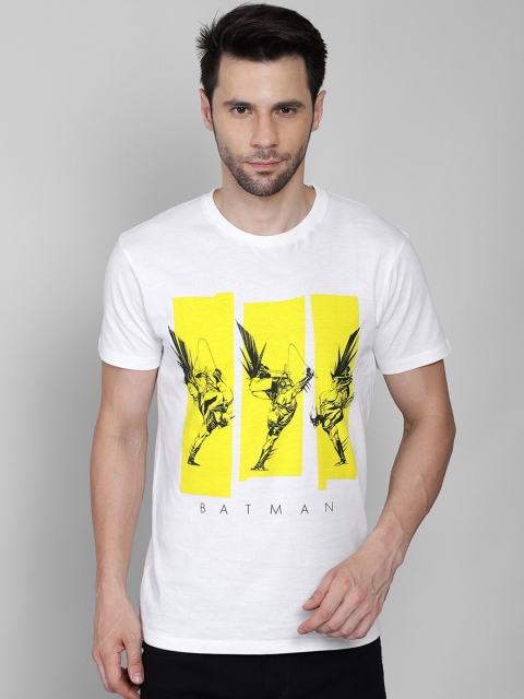 

Free Authority Men White Typography Batman Printed T-shirt