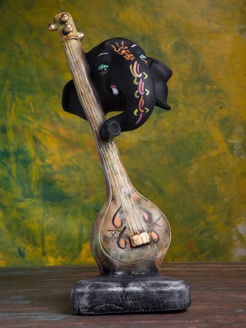 

KLOTTHE Black Ganesha With Guitar Showpiece