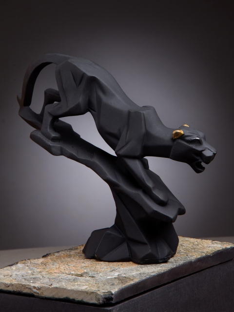 

KLOTTHE Black Panther Home Decor Showpiece