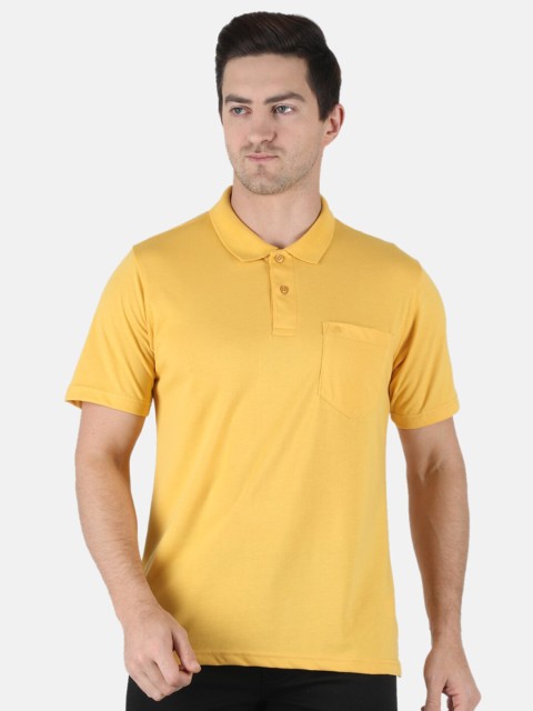 

Monte Carlo Men Gold-Toned Polo Collar T-shirt