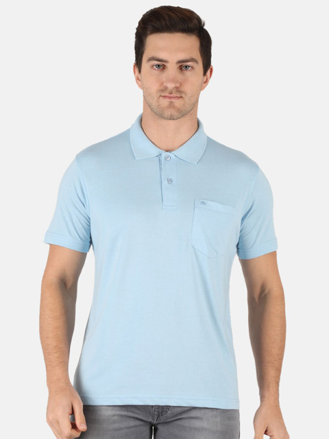 

Monte Carlo Men Blue Polo Collar Regular Fit T-shirt