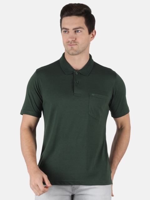 

Monte Carlo Men Green Polo Collar T-shirt