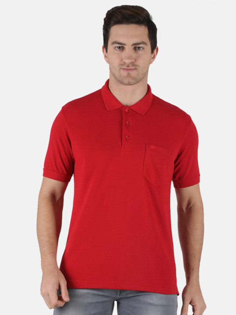 

Monte Carlo Men Red Polo Collar Regular Fit T-shirt