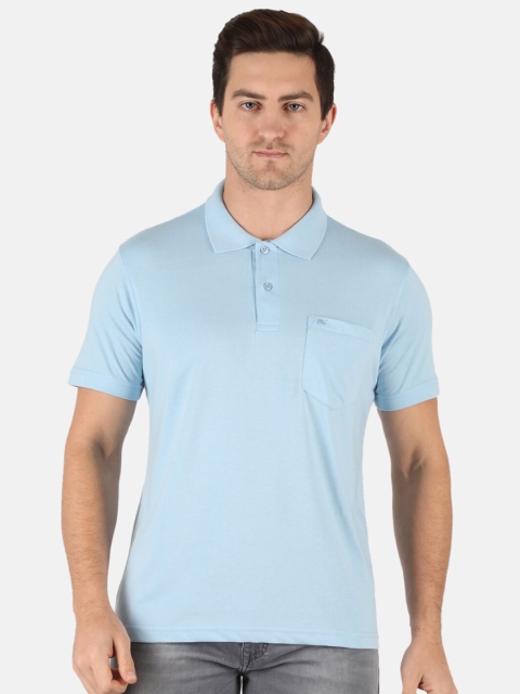

Monte Carlo Men Blue Solid Polo Collar Regular-Fit T-shirt