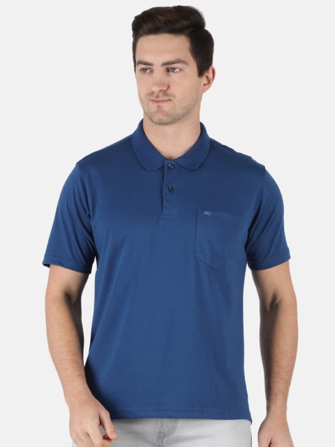 

Monte Carlo Men Navy Blue Polo Collar T-shirt