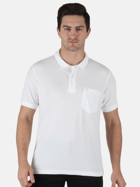 

Monte Carlo Men White Polo Collar Regular Fit T-shirt