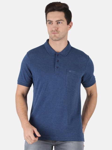 

Monte Carlo Men Blue Polo Collar T-shirt
