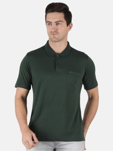

Monte Carlo Men Green Polo Collar T-shirt