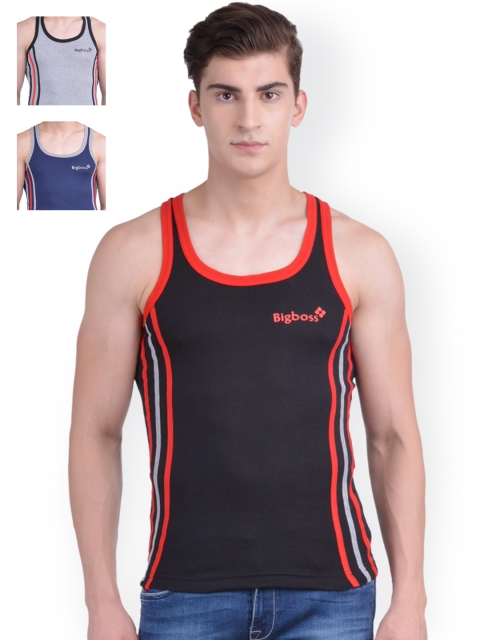 

Dollar Bigboss Pack of 3 Innerwear Vests MDBB-14-PO3-1, Black