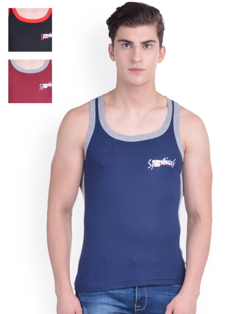 

Dollar Bigboss Men Set of 3 Innerwear Vests MDBB-16-PO3-2, Black