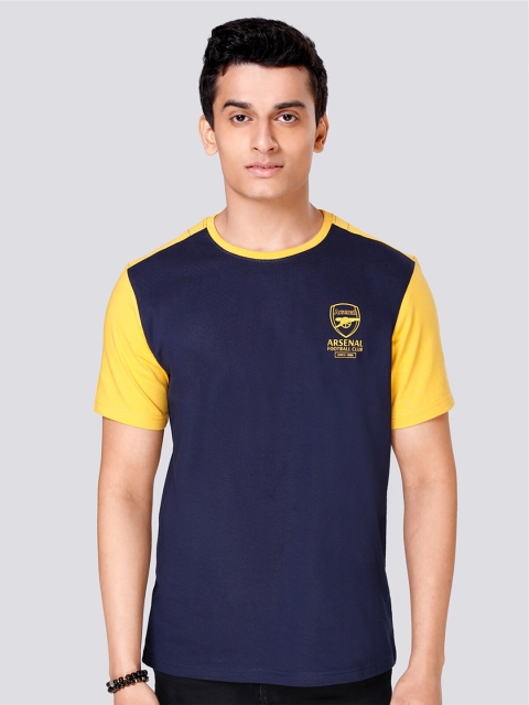 

Arsenal FC Men Navy Blue Colourblocked Arsenal T-shirt