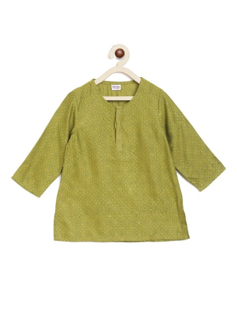 

Fabindia Boys Green Ethnic Motifs Printed Kurta