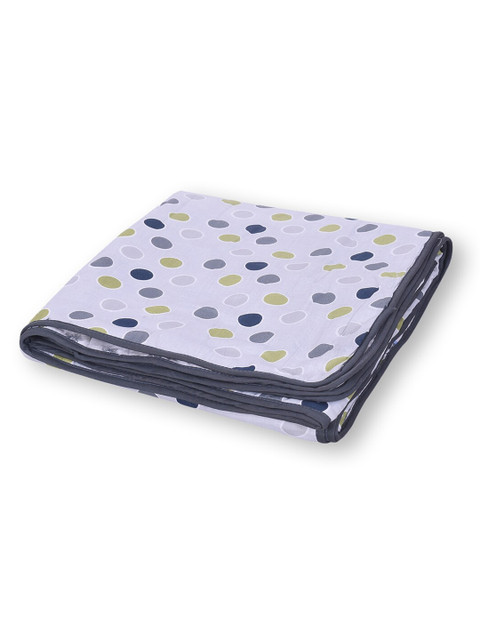 

Moms Home White & Grey Floral Summer 300 GSM Single Bed Dohar