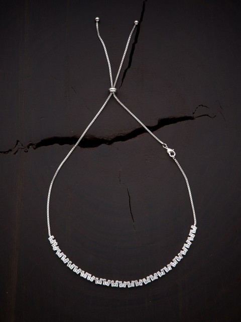 

Kushal's Fashion Jewellery White & Gold-Plated Choker Necklace